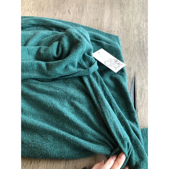 Chaser Green Drape Cowl Neck Dolman Cutout Sweater - M - Picture 4 of 4